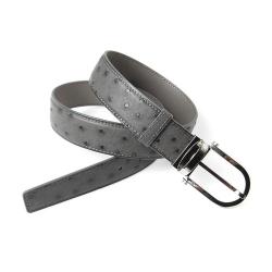 ODM Custom Logo and Color Design High Quality Real Ostrich Skin Business Office Belt Luxury Belt With Buckle For Gentlemen