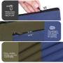 Gelory Blue Army Green Women'S Small Makeup Pouch Zipper Stationery Bag Pencil Case Pouch