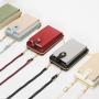 2024 Custom Square Vegan Leather PVC PU Short Women Coin Purse Cards Zipper Wallet Pouch Mini Crossbody Shoulder Passport Bag carteras para mujer