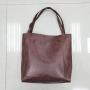 Women's PU Soft Leather Hand Bags Oil Wax Leather Large Capacity Single Shoulder Bags Minimalist Luxury Tote Bag Pocket Ladies