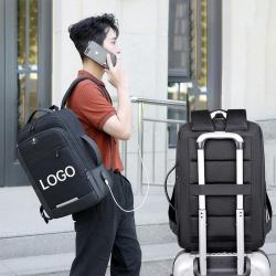 luxury carry on rucksack bagpack back pack with usb charge mochila de viaje black smart travel laptop backpacks bag for men