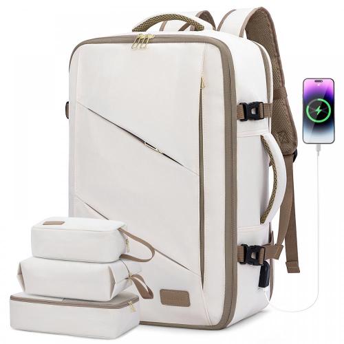 Carry on Luggage Travel Backpack Large 40L Personal Item Suitcase Travel Bag for Men Women Flight Approved with 3 Packing Cubes
