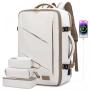 Carry on Luggage Travel Backpack Large 40L Personal Item Suitcase Travel Bag for Men Women Flight Approved with 3 Packing Cubes