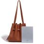 2024 new arrival Soft Leather PU Leather Shopping drawstring Bucket Bag