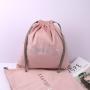 Super Soft Pink Velvet Promotion Shopping Bag Custom Logo Printing Velvet Dust Bag Gift Packaging Flannel Pouch