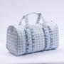 Keymay NO MOQ 5 Colors Stock Plaid duffle bags for women with Long shoulder Strap Weekend Ruffle Bag Multi-color Duffle bag