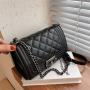 The New Fashion Designer Woman Bag Custom Korean Ins Diamond Chain Bag  High Sense Of Versatile Single Shoulder Cross Bag