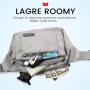 Travel Large Crossbody Fanny Pack for Women Men Custom Fashion Bum Bag Belt Bag with 4-Zipper Pockets