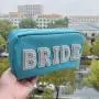Factory Hot Small Cosmetic Bag Nylon Pearl Towel Embroidery Letter Travel Cosmetic Pouch Makeup Tote Bag For Purse Daily