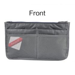Cosmetic Bag For Women Double Zipper Makeup Bag Toiletries Grooming Kit Large Nylon Travel Insert Organizer Handbag Purse