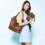 REALER Vintage Women PU Leather Shoulder Bags Fashion Hobo Hand Bags Ladies Large Purse and Handbags Set Tote Bag for Women