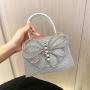 Elegant Silver Diamond Bag Evening Dress Birthday Wedding Evening Bag Ladies Bag Fashion Handbags For Woman