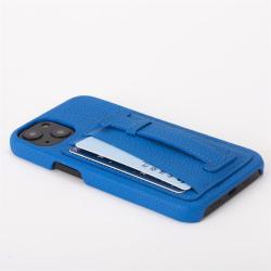 Luxury Designer Genuine Leather Mobile Phone Cover Case With Card Holder Finger Handle For Iphone 13 pro max