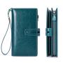 2024 Custom Waxed Oiled Genuine Leather Women Long Wallet For Ladies With RFID Design