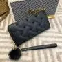 2024 Summer New Women's Wallet Medium Long Handheld Bag Trendy Indentation One Piece Fashionable Love Change Phone Bag Ladies