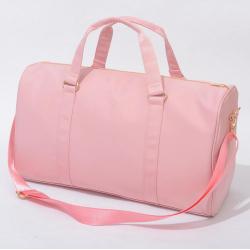 Large Capacity Duffel Sports Bag Custom Logo Women Purple Sport Crossbody Duffle Chenille Patch Gym Bag