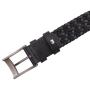 Newest pin buckle leather belt leather men weaved belt with elastic band for men women