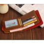 ZR570 Men's Short Buckle Coin Wallet Retro Pu Wallet Horizontal Square ID Card Holder Purse Casual Business Father's Day Gift