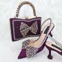 2024 Lady Party shoes bag set Beautiful italian shoes bag design High Quality Luxury pu shoes to match bag