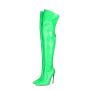 Stivali Donna Women Jelly Patent Leather Pointy Toe Stiletto Heel Over The Knee Boots Elegant Winter Thigh High Boots For Ladies