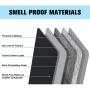 Travel Large Odor Proof Activated Carbon Lined Smellproof Stash Tobacco Smell Proof Bag Case