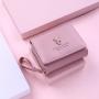 Women'S Pu Leather Short Deer Horn Wallet Mini Zipper Wallet Cartoon Three Fold Buckle Card Bag Women Bags Designer