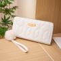 New Product Women's Coin Purse 2024 New Diamond Embroidery Pu Leather with Fur Ball Wallet Small Card Case Casual Clutch Bag
