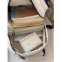 HR068 Simple Letter College Student Backpack Nylon Zipper Contrasting Colors Bag New Trend Waterproof Outdoor Leisure School Bag
