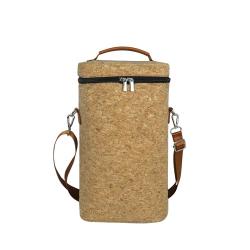 Eco-Friendly Natural Cork Material 2 Bottle Wine Cold Carrier Bag Custom Outdoor