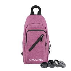 Smell Proof Crossbody Bag Discreet Smoking Activated Carbon Cloth Laminated Chest Bag smell proof bags