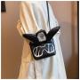 New mini print color contrast niche design pu female bag rabbit Tote bag