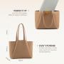 LOVEVOOK Stylish Laptop Tote Bag for Women 15.6 In Leather Work Bag with Clutch Large Purse Briefcase Shoulder Bag Handbag set