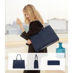 LOVEVOOK 2pcs/set Large PU Leather Work Tote Bags for Women Computer Briefcase Purse Shoulder Bag for Travel Fit 15.6 Laptop Bag