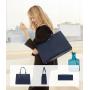 LOVEVOOK 2pcs/set Large PU Leather Work Tote Bags for Women Computer Briefcase Purse Shoulder Bag for Travel Fit 15.6 Laptop Bag
