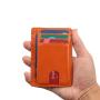 Custom Minimalist Leather Credit Card Holder RFID Blocking Business Leather ID Card Holders Wallet