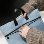 HR288 A4 Document Carrying Bag Female Oxford Fabric Zipper Business Handheld Bag Student Carrying Book Document File Storage Bag
