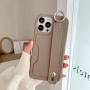 Luxury Leather Mobile Phone Back Cover Cases With Atm Credit Card Holder Slot Pocket Hand Finger Strap For Iphone 13 14 Pro Max