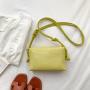 Summer new design bright colorful pure PU leather trend Korea Japan style daily life bag date Casual knitted messenger bag