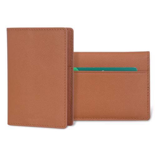 Wholesale Brand New Short Men'S Simple Card Holder Genuine Leather Bi Fold Wallet