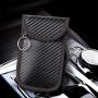 Custom Carbon Fiber PU Fabric RFID Signal Blocking Leather Car Key Pouch for Cell Phone