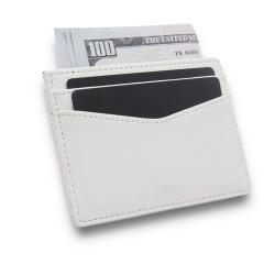 Vegan leather PU saffiano leather front pocket card wallet rfid blocking card holders