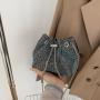 Hot selling diamond mini small bag women 2024 spring/summer new popular chain crossbody shoulder bag luxury women's bucket bags