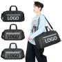 Bsci Factory Large Capacity Front Zip Pocket Nylon Men Travel Bag Sports Gym Duffle Bag With Shoe Compartment