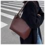 High Quality 2024 Lady Bucket Handbags New Shoulder Large Capacity Workplace Bag Crossbody Simple Shoulder Crossbody Bag PU Bag