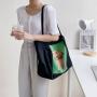 Han Edition Single Shoulder Bag Handbag High-capacity Fashionable Leisure Korean Girls' Canvas Bag Printing Bear Tote Bags