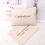 Custom Logo Printing Eco 8Oz Canvas Cosmetic Zipper Bag Travel Toiletry Cotton Canvas Makeup Pouch For Pencil