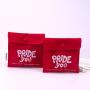 Custom Logo Printed Velvet Jewelry Ring Storage Pouch Envelope  Gift Jewelry Dust Velvet Bag