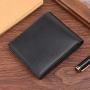 Wallet men's short money clip youth fashion embossed horizontal soft leather wallet large capacity multi-card wallet