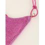 HR425 New Plastics Mesh Rhinestone Knotted Underarm Bag with Diamond Inlay Trend Niche One Shoulder Dinner Clutch Bag Tote Bag