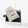 Recyclable Screen Printing Velvet Jewelry Drawstring Bag Beige Velvet Gift Pouch